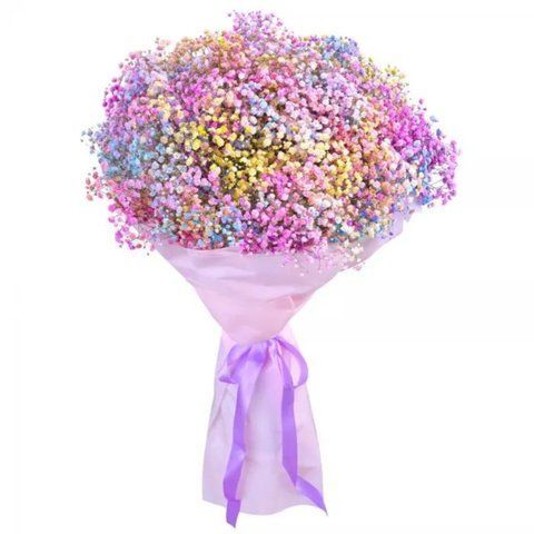 Bouquet of gypsophila "Rainbow"