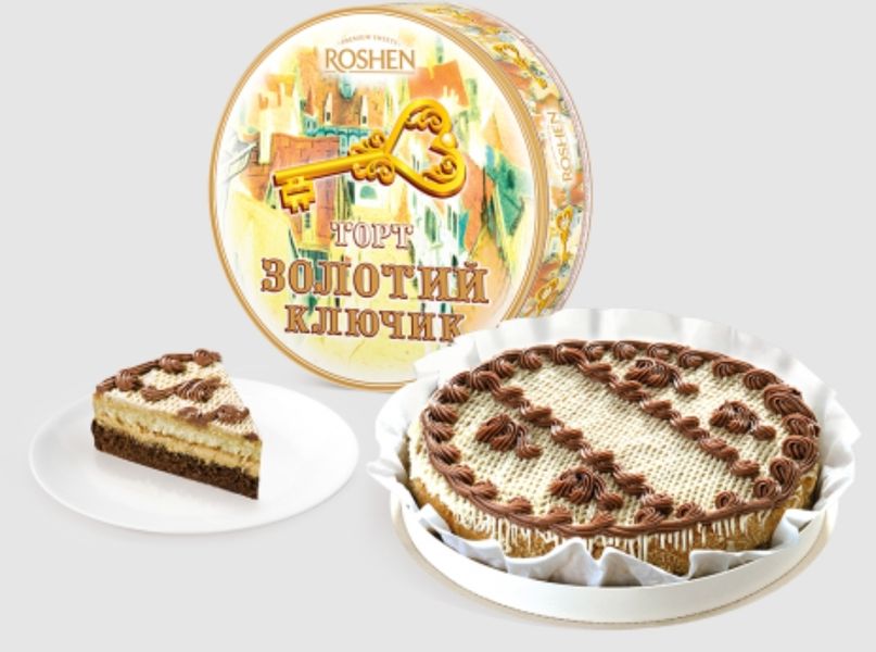 Торт Roshen «Золотой ключик», 900 г