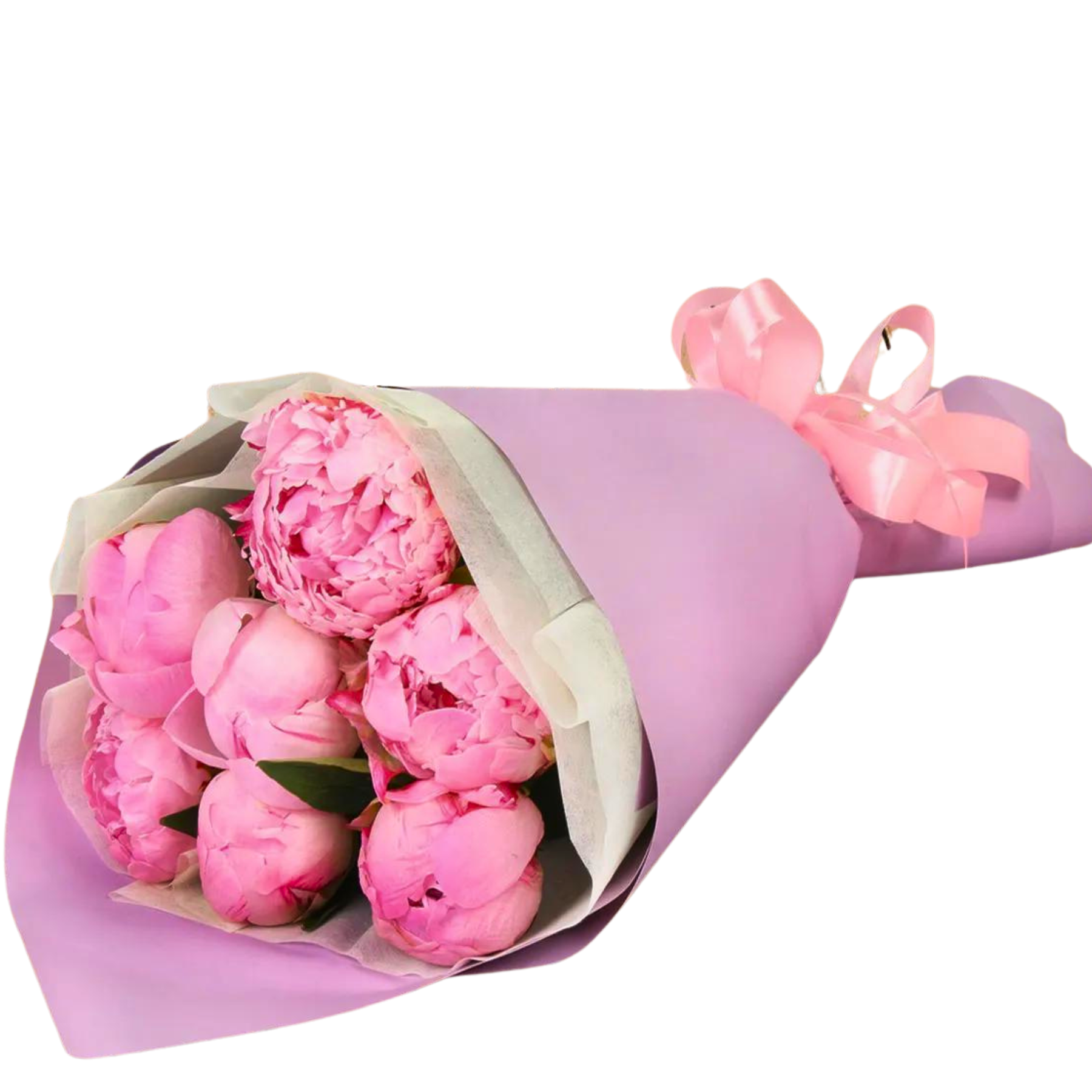 7 peonies in the design - BUKET is an online flower and gift