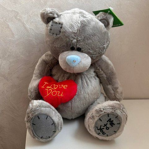 Bear Teddy with heart , 25сm